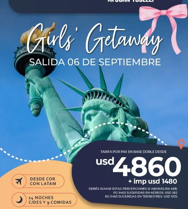 NYC, ORLANDO, MIAMI: SALIDA GRUPAL SOLO PARA MUJERES